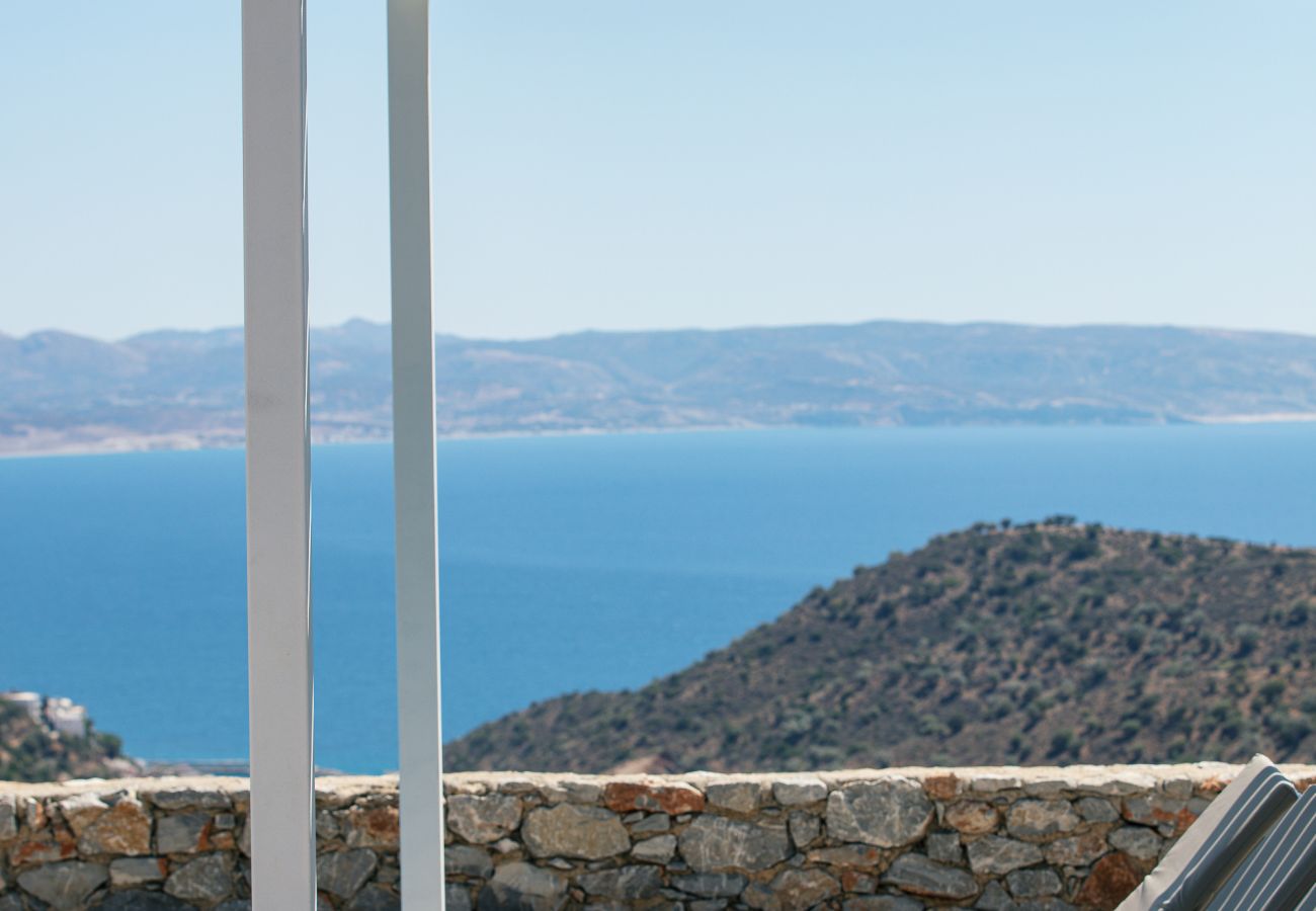 Sunbeds and the view from Evgoro Ouranos Villa, Agia Galini Sunbeds and the view from Evgoro Ouranos Villa, Agia Galini