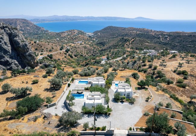 Evgoro complex villas, Aerial view of Evgoro complex, Agia Galini Evgoro complex villas, Aerial view of Evgoro complex, Agia Galini
