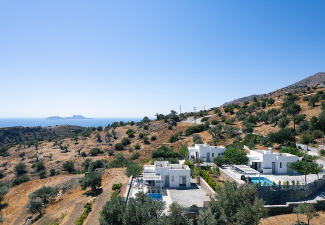 Evgoro complex Villas, aerial view of the villas, Agia Galini Evgoro complex Villas, aerial view of the villas, Agia Galini