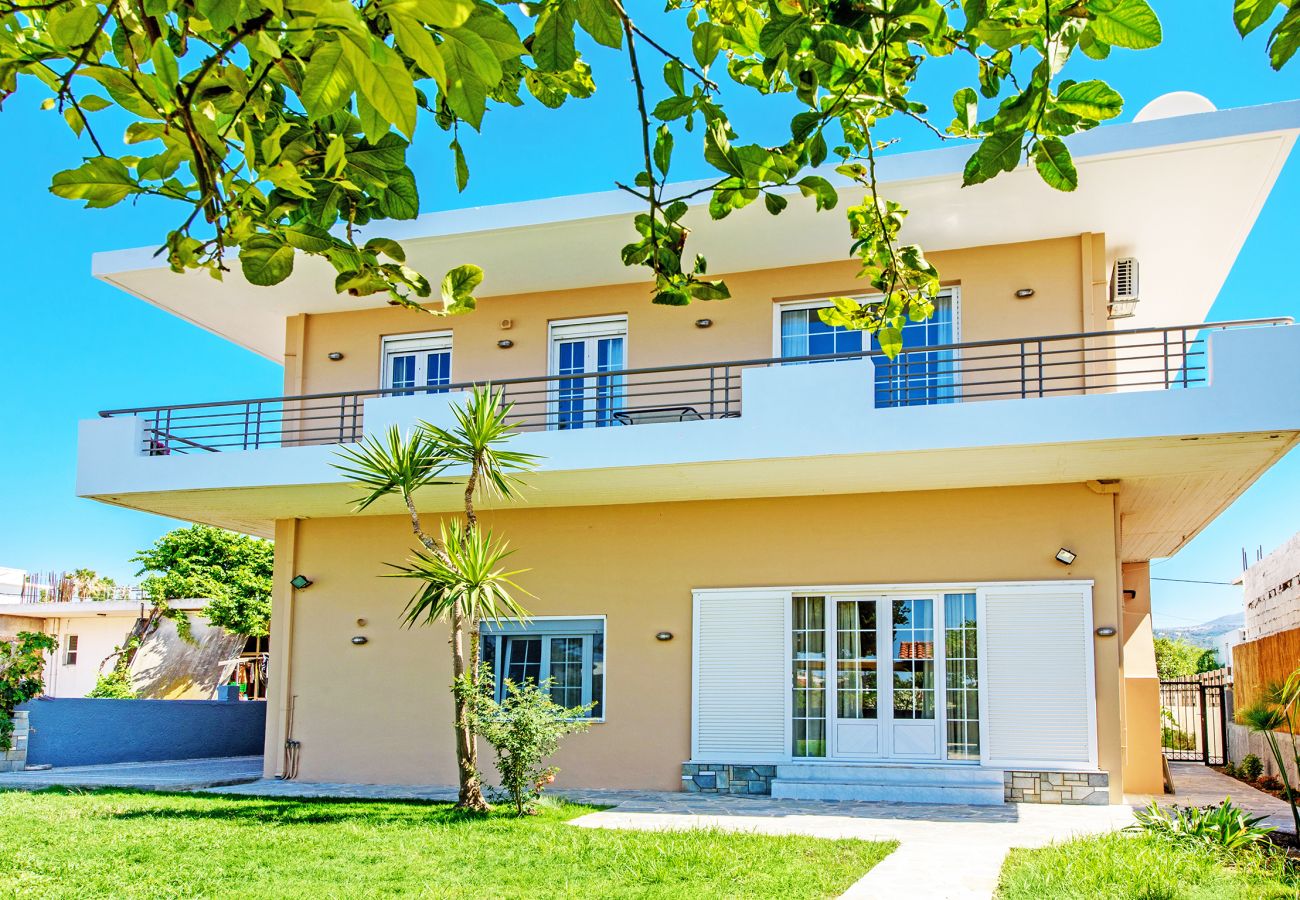 Main facade of Modern villa, Platanes, Rethymno, Crete Main facade of Modern villa, Platanes, Rethymno, Crete