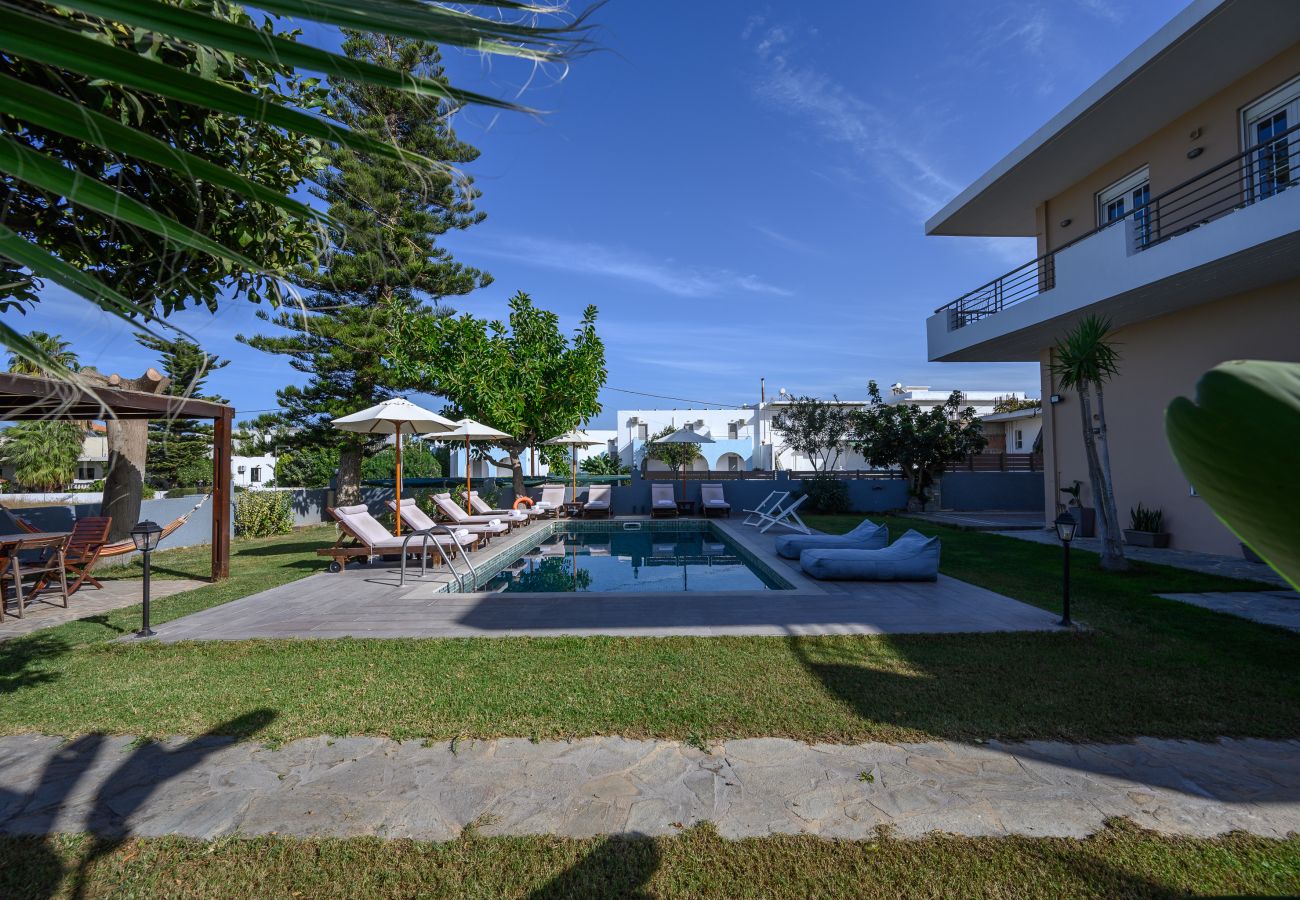 Swimming pool area of Modern villa, Platanes, Rethymno, Crete Swimming pool area of Modern villa, Platanes, Rethymno, Crete