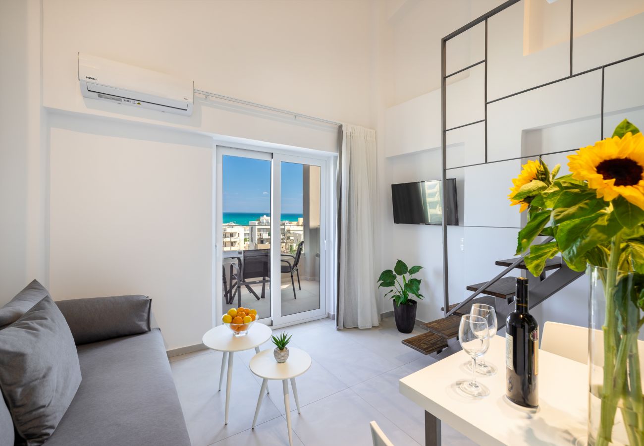 Creta Sun,204 Mezzamine, Modern Living Area Creta Sun,204 Mezzamine, Modern Living Area