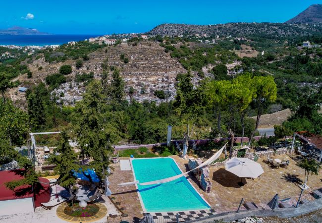 Amazing villa,13 persons,Almyrida,Chania,Aerial view of the property Amazing villa,13 persons,Almyrida,Chania,Aerial view of the property