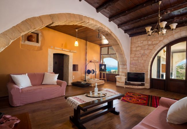 Amazing villa,13 persons,Almyrida,Chania,Living area Amazing villa,13 persons,Almyrida,Chania,Living area