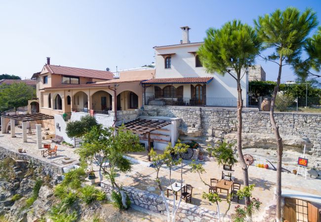 Amazing villa,13 persons,Almyrida,Chania,Bird's eye view of the property
