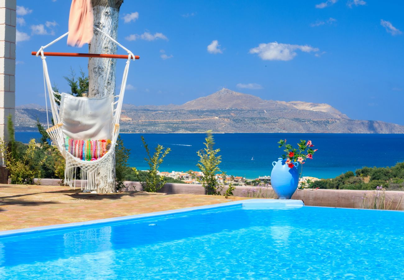 Amazing villa,13 persons,Almyrida,Chania,View from the swimming pool Amazing villa,13 persons,Almyrida,Chania,View from the swimming pool