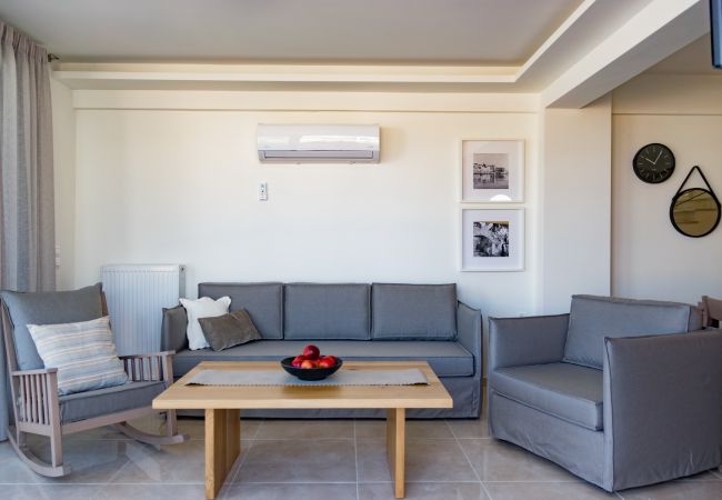 Blue oyster , beach villas, living room, Platanias, Rethymno Crete Blue oyster , beach villas, living room, Platanias, Rethymno Crete
