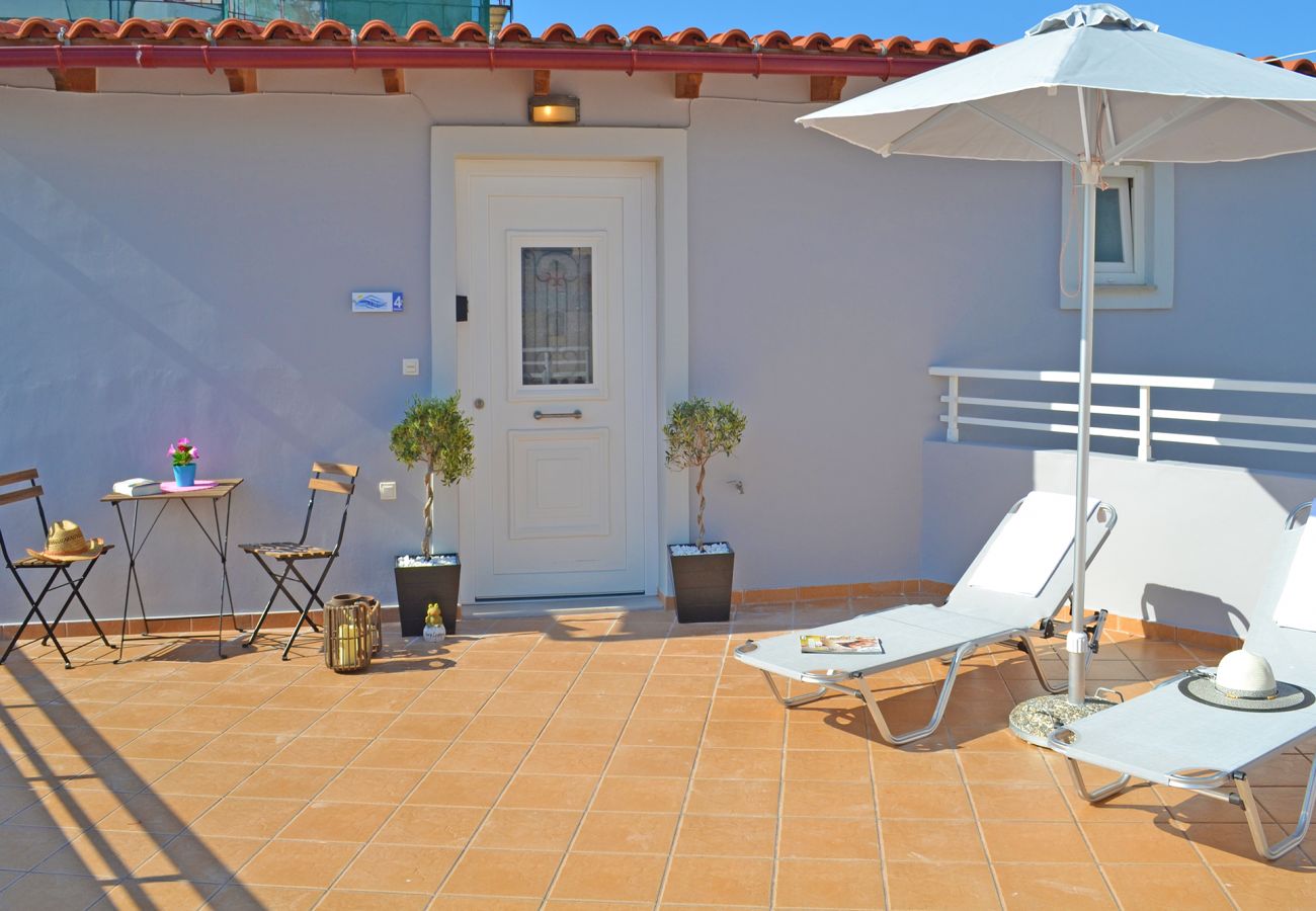 New Modern Apartment for 2,Chania,Terrace with exterior furniture New Modern Apartment for 2,Chania,Terrace with exterior furniture