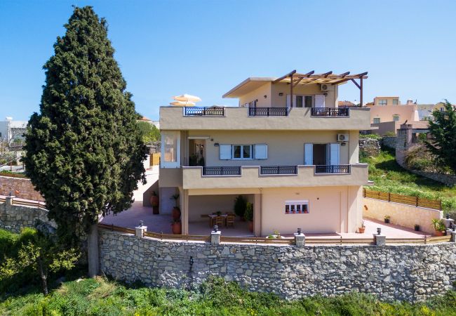 3 stoery villa,Amnatos,Rethymno,Main facade of the property