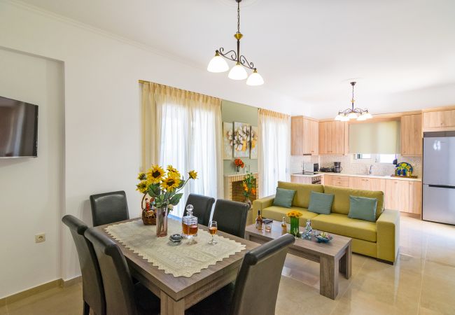 Brand new villa,Adele,Rethymno,Living and dining area Brand new villa,Adele,Rethymno,Living and dining area
