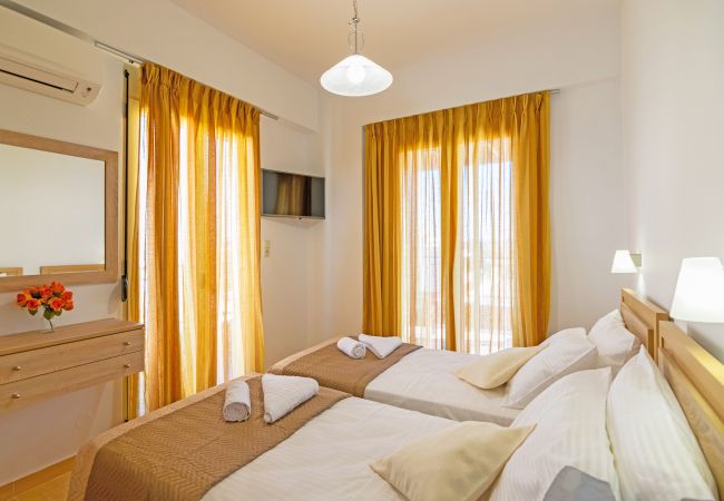 Brand new villa,Adele,Rethymno,Twin beds bedroom Brand new villa,Adele,Rethymno,Twin beds bedroom