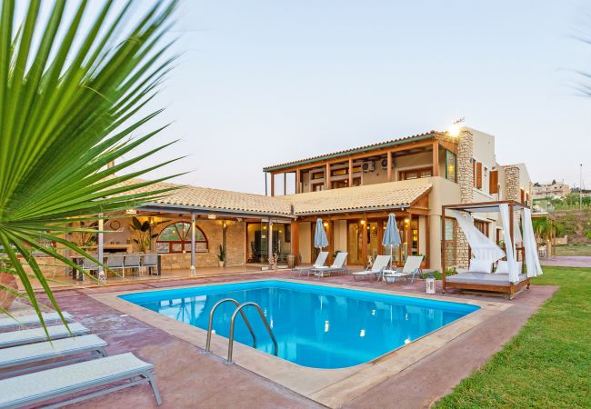 Main facade, Luxury Beachfront Villa, Sfakaki, Rethymno