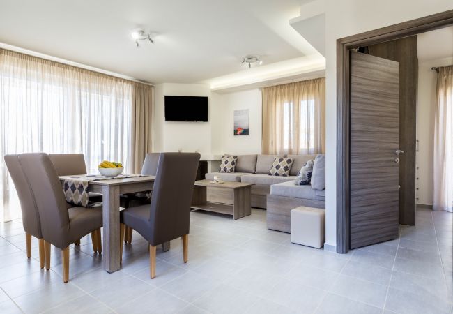 Living and dining area,Triopetra,Rethymno Living and dining area