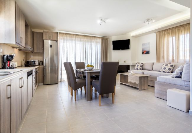 Living and dining area,Triopetra,Rethymno Living and dining area