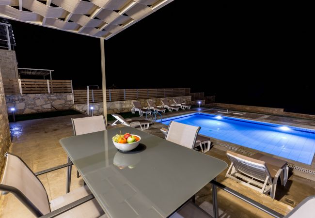 Shaded pergola and exterior furniture,Triopetra,Rethymno Shaded pergola and exterior furniture