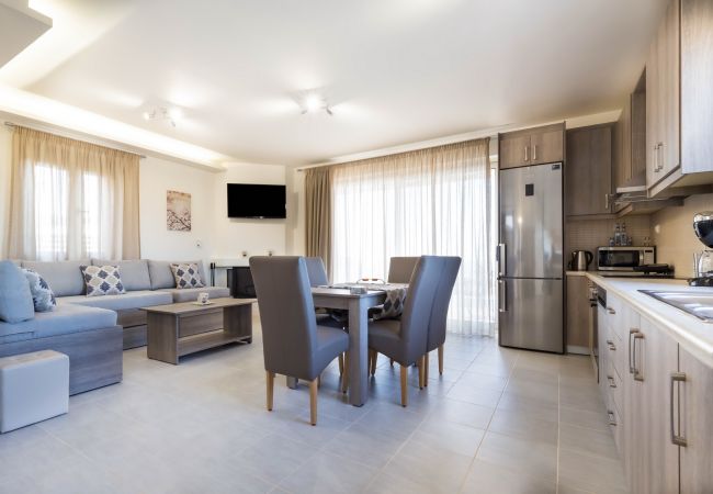 Living and dining area,Triopetra,Rethymno Living and dining area