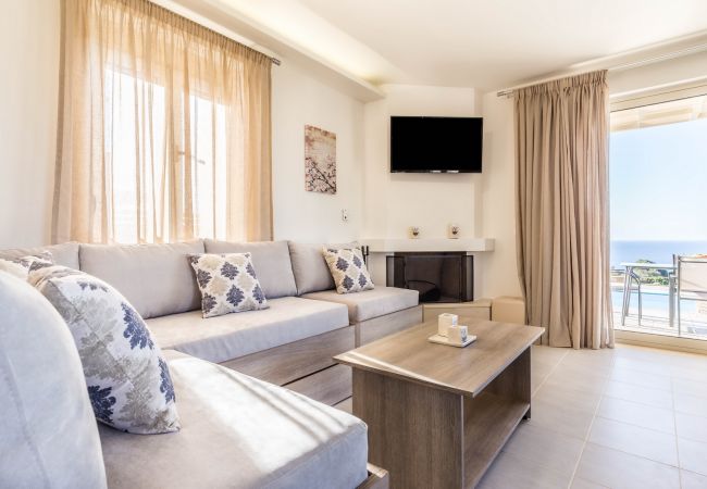 Fully-equipped living room,Triopetra,Rethymno Fully-equipped living room