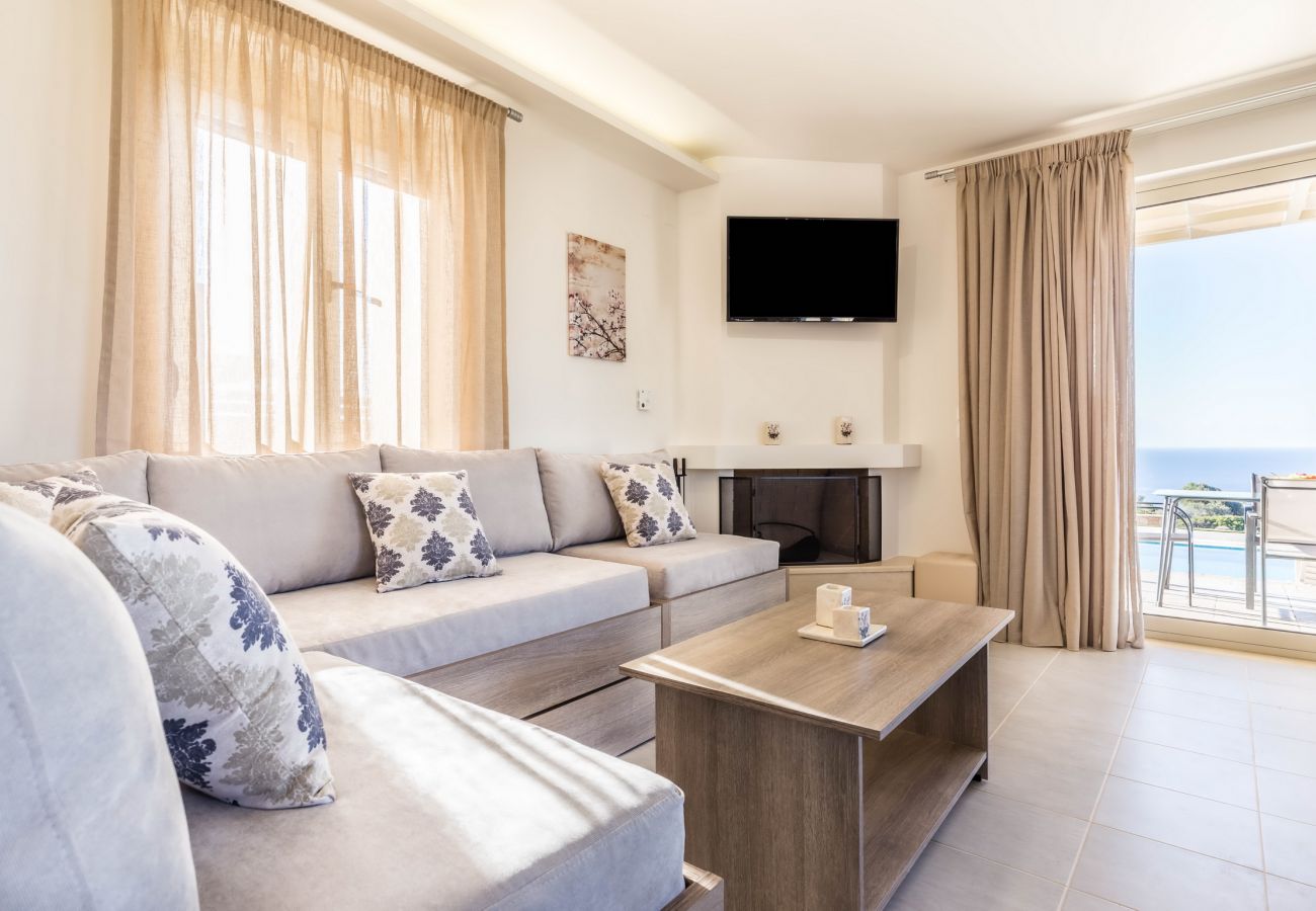 Fully-equipped living room,Triopetra,Rethymno Fully-equipped living room