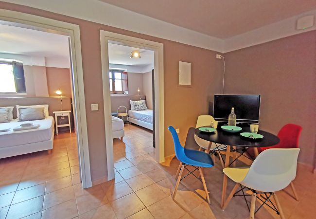 Apartment for 6 guests,Pyrgos Dirou,Mani,Living and dining area Apartment for 6 guests,Pyrgos Dirou,Mani,Living and dining area