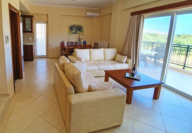Villa in Walking distance to the beach, Near tavern, Chania, Crete Living area of the villa in Walking distance to the beach, Near tavern, Chania, Crete