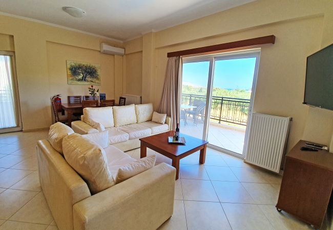 Villa in Walking distance to the beach, Near tavern, Chania, Crete Living area of the villa in Walking distance to the beach, Near tavern, Chania, Crete