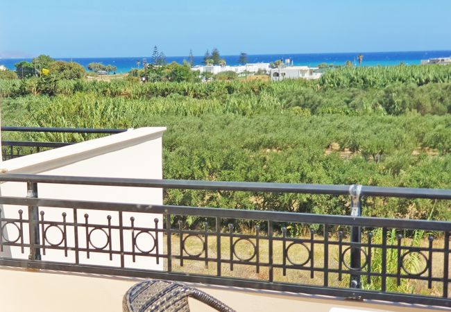 Villa in Walking distance to the beach, Near tavern, Chania, Crete Sea and grove view from the balcony of the villa in Walking distance to the beach, Near tavern, Chania, Crete