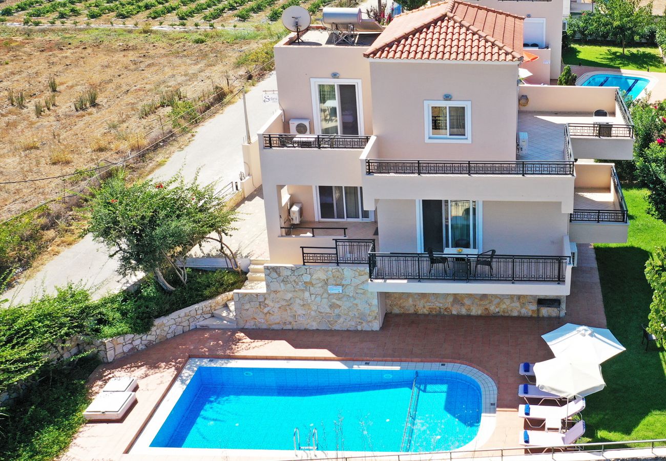 Villa in Walking distance to the beach, Near tavern, Chania, Crete Aerial view of the villa in Walking distance to the beach, Near tavern, Chania, Crete