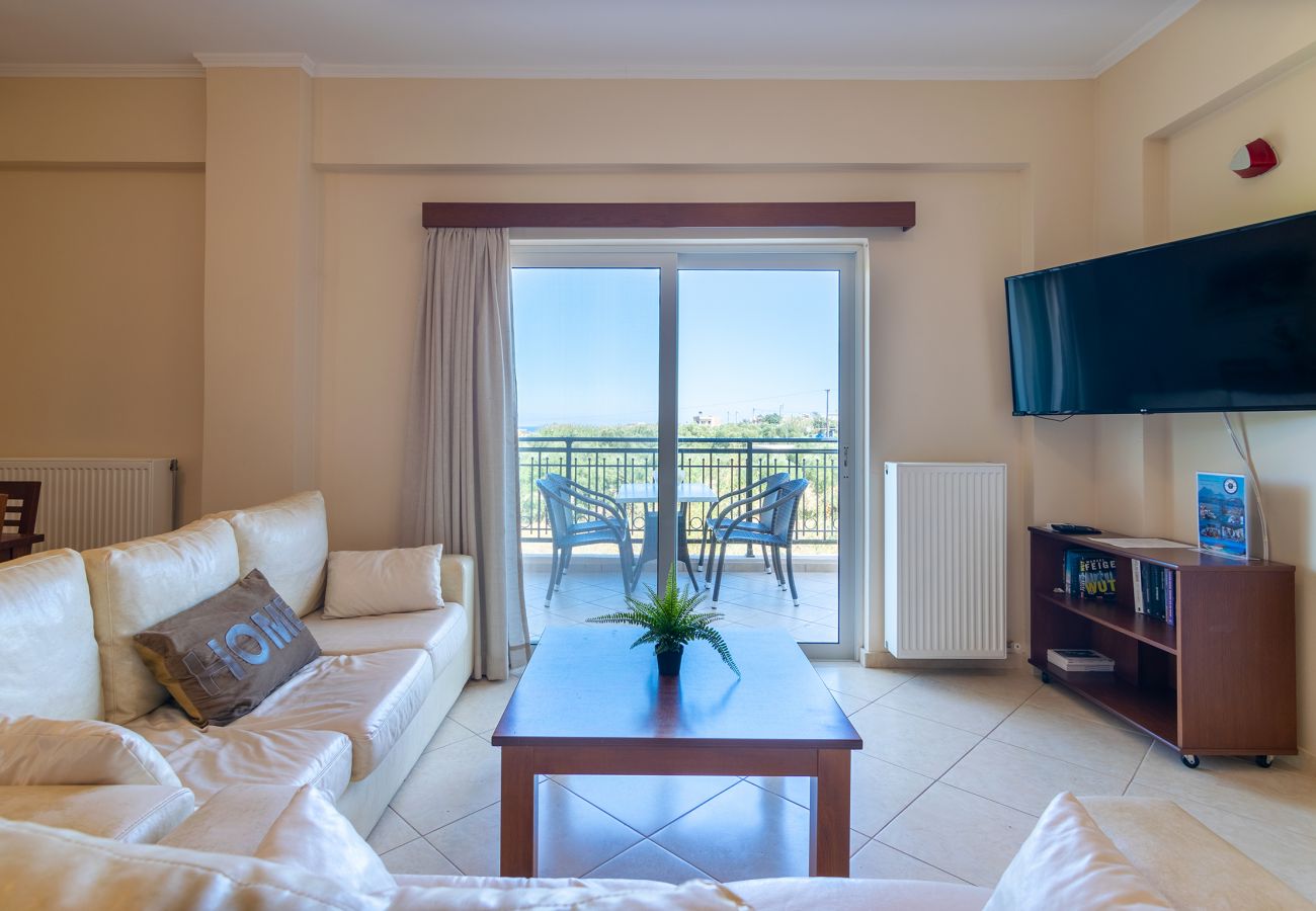Villa in Walking distance to the beach, Near tavern, Chania, Crete Living area of the villa in Walking distance to the beach, Near tavern, Chania, Crete