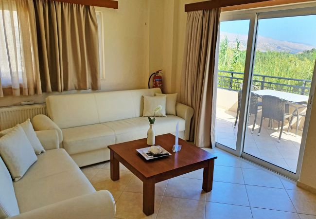 Villa in Walking distance to the beach, Near tavern, Chania, Crete Living area of the villa of the villa in Walking distance to the beach, Near tavern, Chania, Crete