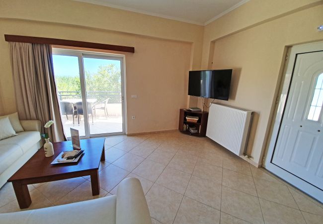 Villa in Walking distance to the beach, Near tavern, Chania, Crete Living area of the villa of the villa in Walking distance to the beach, Near tavern, Chania, Crete