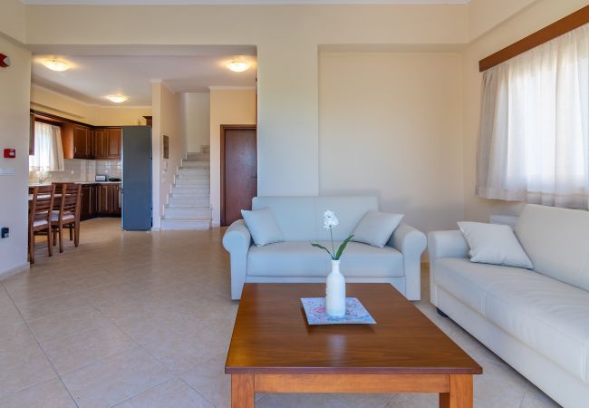 Villa in Walking distance to the beach, Near tavern, Chania, Crete Living area of the villa of the villa in Walking distance to the beach, Near tavern, Chania, Crete