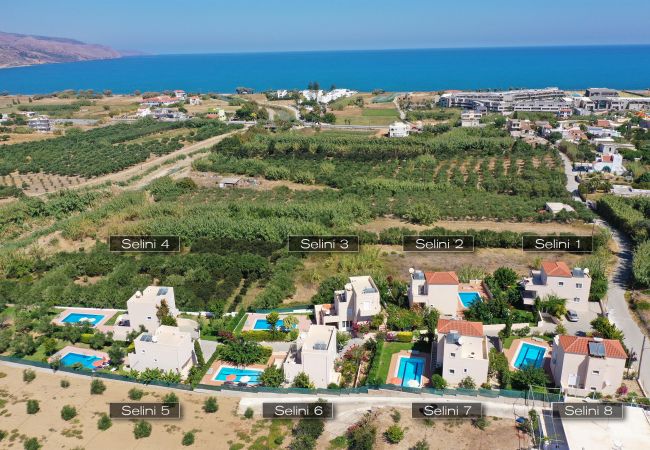 Villa in Walking distance to the beach, Near tavern, Chania, Crete Aerial view of the villa in Walking distance to the beach, Near tavern, Chania, Crete