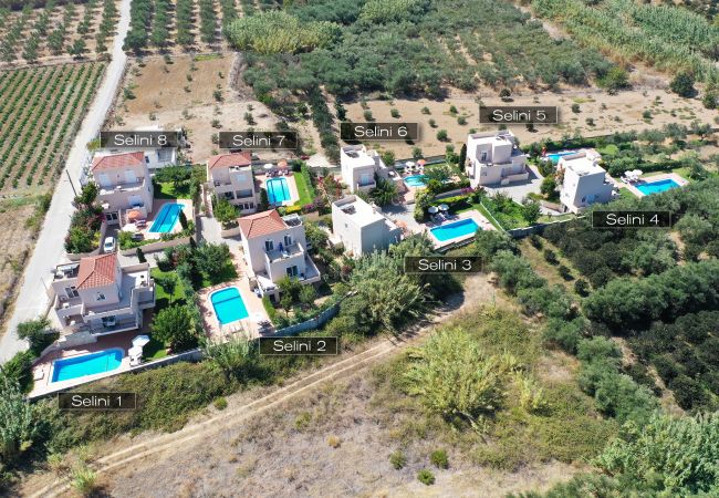 Villa in Walking distance to the beach, Near tavern, Chania, Crete Aerial view of the villa in Walking distance to the beach, Near tavern, Chania, Crete