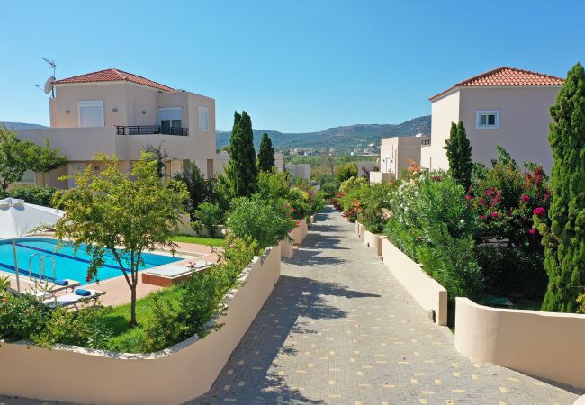 Villa in Walking distance to the beach, Near tavern, Chania, Crete Exterior view of the villas complex of the villa in Walking distance to the beach, Near tavern, Chania, Crete