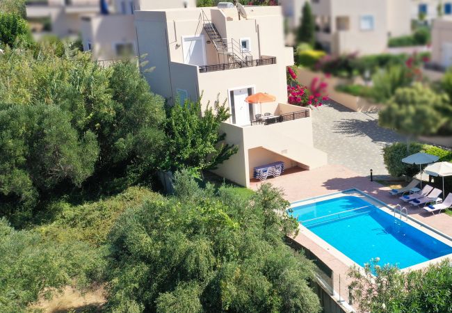 Villa in Walking distance to the beach, Near tavern, Chania, Crete Aerial view of the villa in Walking distance to the beach, Near tavern, Chania, Crete
