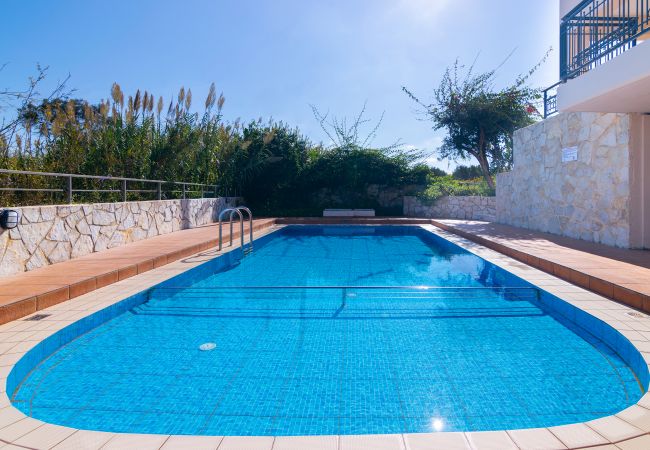 Villa in Walking distance to the beach, Near tavern, Chania, Crete Swimming pool area of the villa in Walking distance to the beach, Near tavern, Chania, Crete