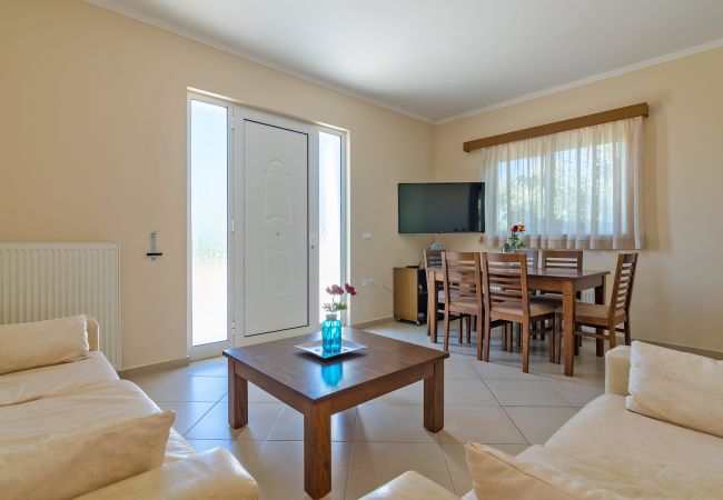 Villa in Walking distance to the beach, Near tavern, Chania, Crete Living area of the villa in Walking distance to the beach, Near tavern, Chania, Crete