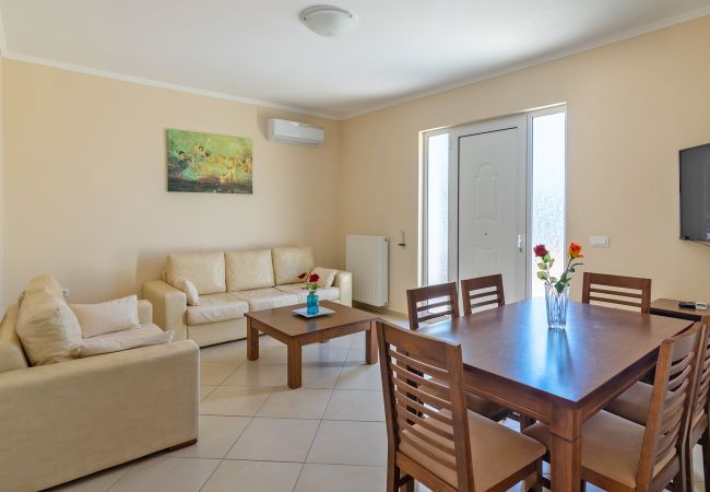 Villa in Walking distance to the beach, Near tavern, Chania, Crete Living area of the villa in Walking distance to the beach, Near tavern, Chania, Crete