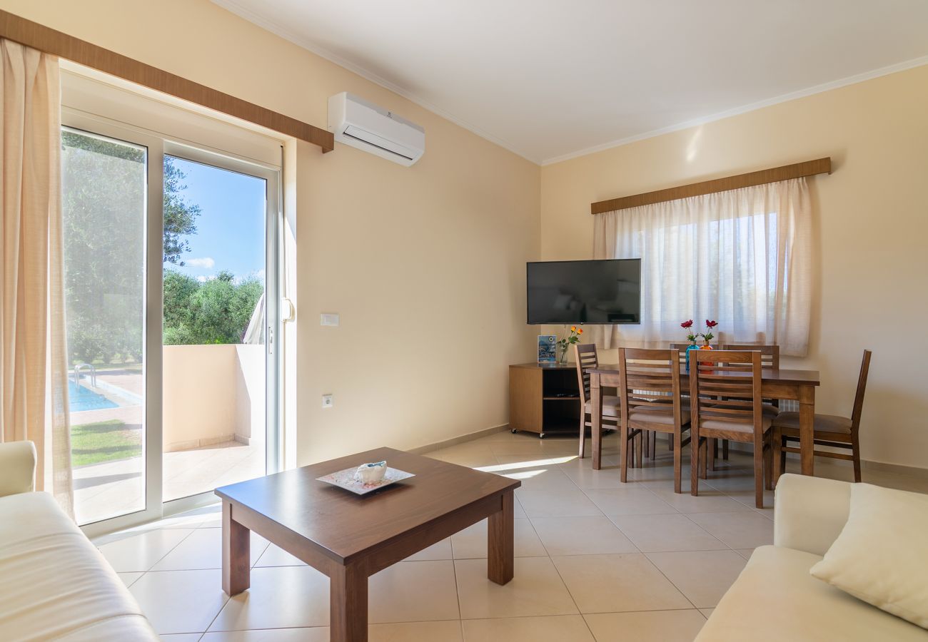 Villa in Walking distance to the beach, Near tavern, Chania, Crete Living area of the villa in Walking distance to the beach, Near tavern, Chania, Crete