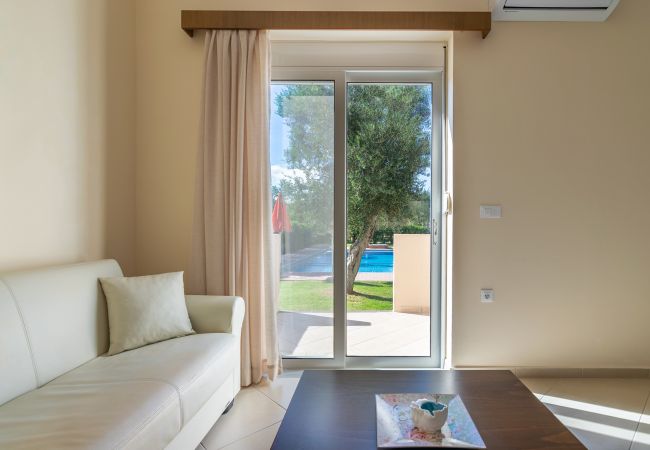 Villa in Walking distance to the beach, Near tavern, Chania, Crete Living area of the villa in Walking distance to the beach, Near tavern, Chania, Crete