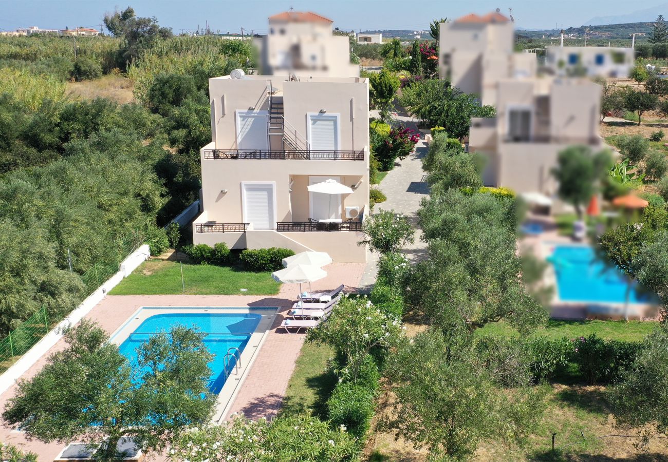 Villa in Walking distance to the beach, Near tavern, Chania, Crete Aerial view of the villa in Walking distance to the beach, Near tavern, Chania, Crete