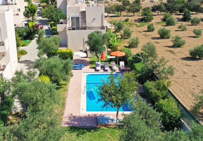 Villa in Walking distance to the beach, Near tavern, Chania, Crete Aerial view of the villa in Walking distance to the beach, Near tavern, Chania, Crete