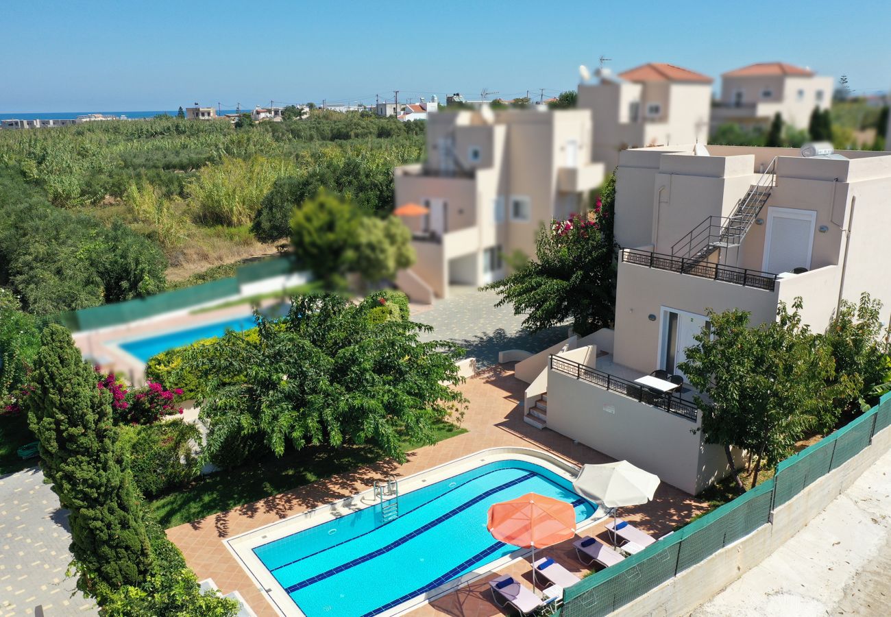 Villa in Walking distance to the beach, Near tavern, Chania, Crete Aerial view of the villa in Walking distance to the beach, Near tavern, Chania, Crete