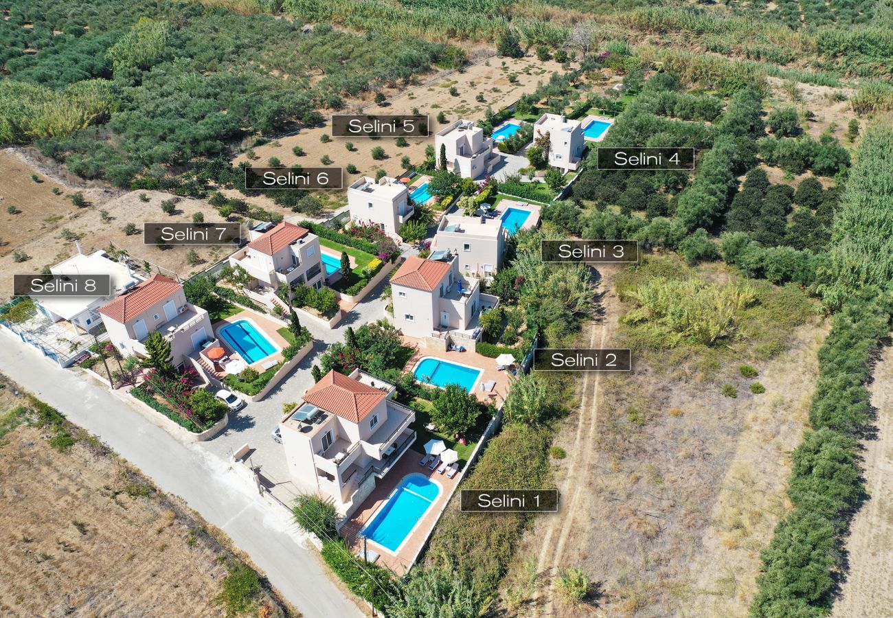 Villa in Walking distance to the beach, Near tavern, Chania, Crete Aerial view of the villa in Walking distance to the beach, Near tavern, Chania, Crete