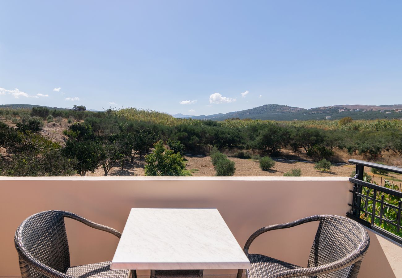 Villa in Walking distance to the beach, Near tavern, Chania, Crete Balcony view of the villa in Walking distance to the beach, Near tavern, Chania, Crete