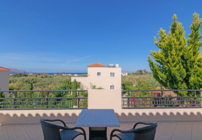 Villa in Walking distance to the beach, Near tavern, Chania, Crete Balcony view of the villa in Walking distance to the beach, Near tavern, Chania, Crete