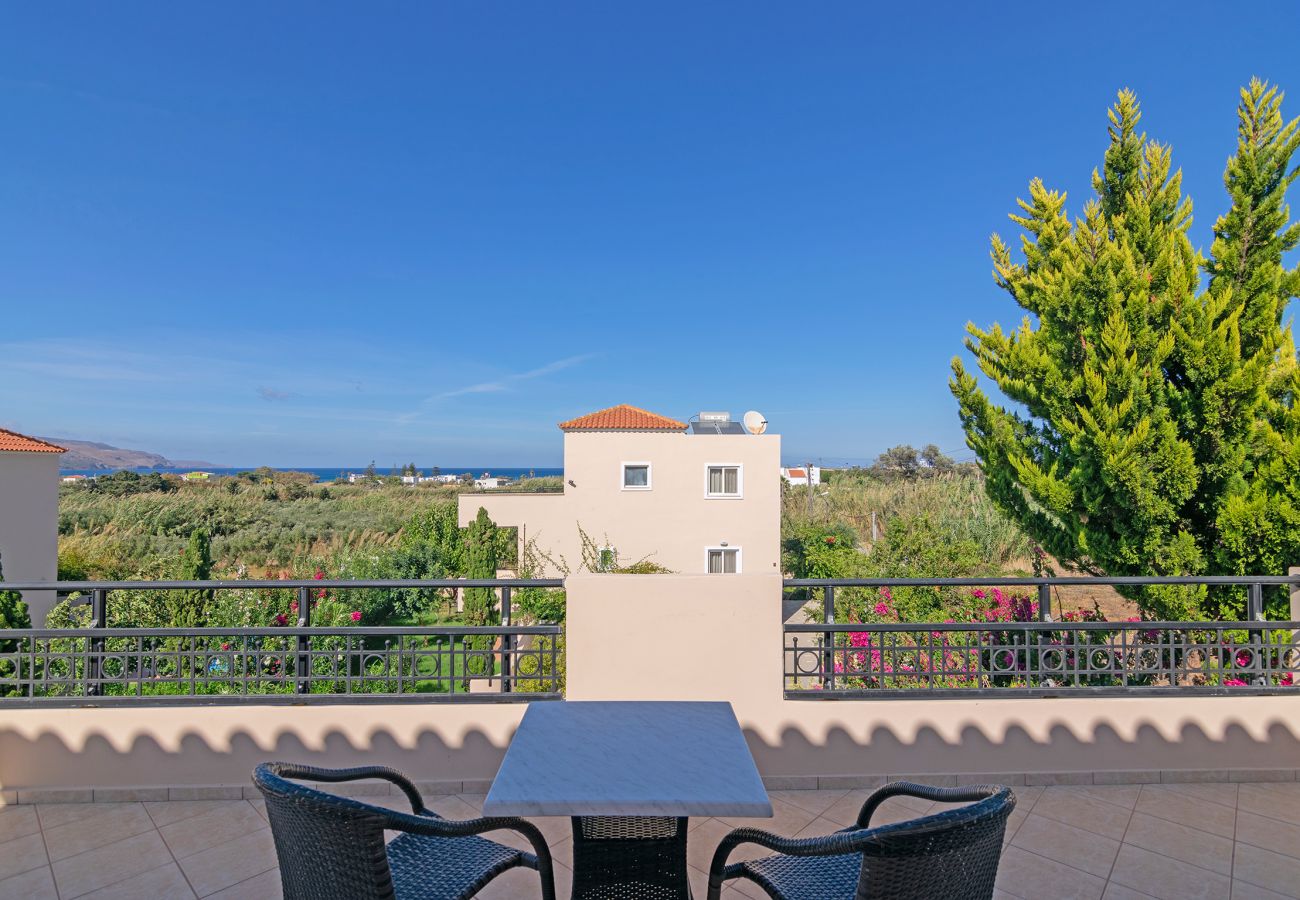 Villa in Walking distance to the beach, Near tavern, Chania, Crete Balcony view of the villa in Walking distance to the beach, Near tavern, Chania, Crete