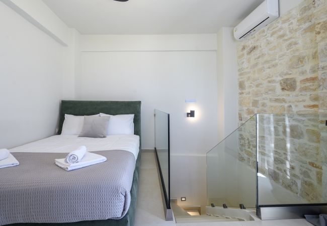 Double Bed Bedroom, Stone Project villa, Pigi, Rethymno Double Bed Bedroom, Stone Project villa, Pigi, Rethymno