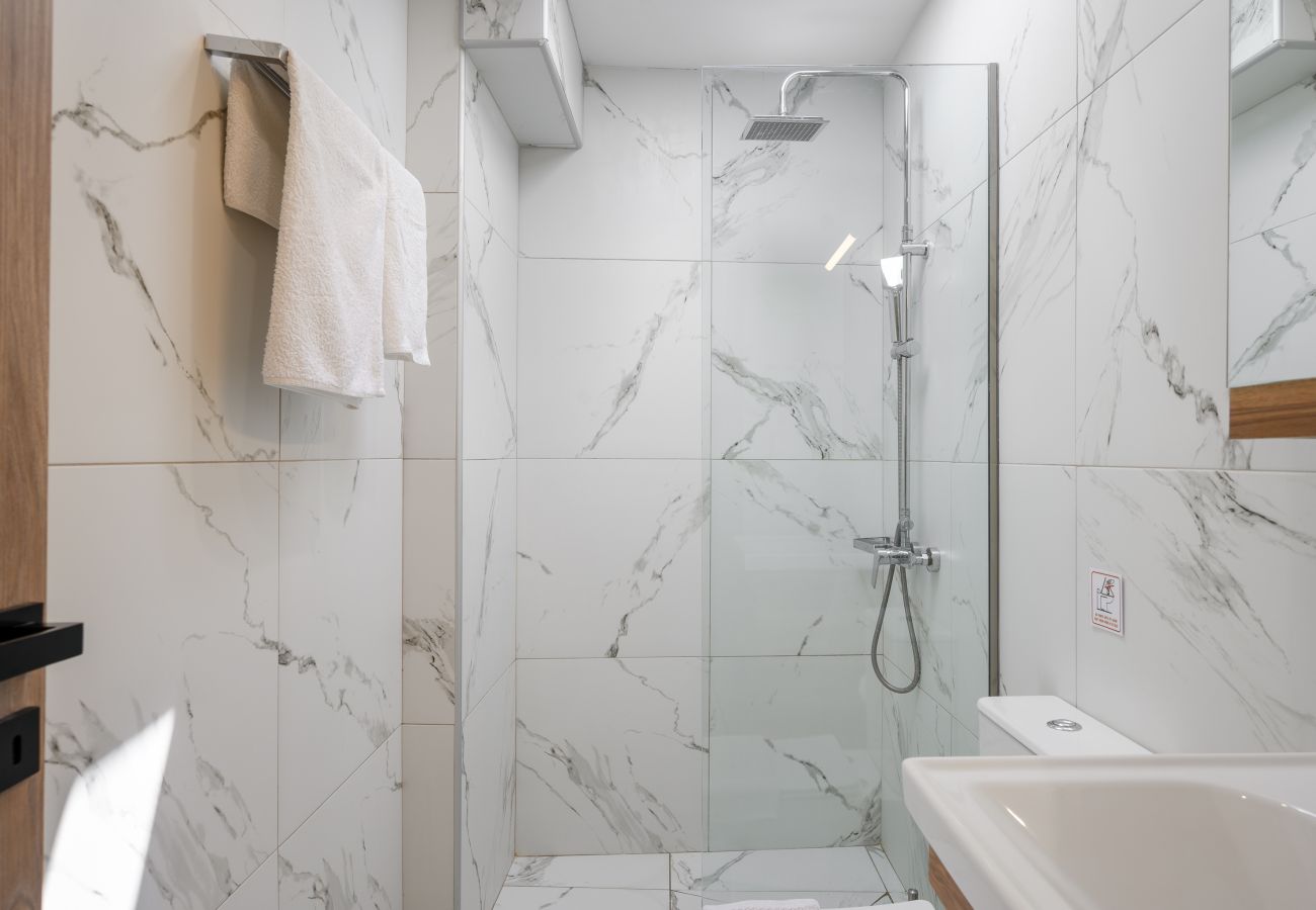 Modern Shower, Stone Built villa, Pigi, Rethmyno Modern Shower, Stone Built villa, Pigi, Rethmyno